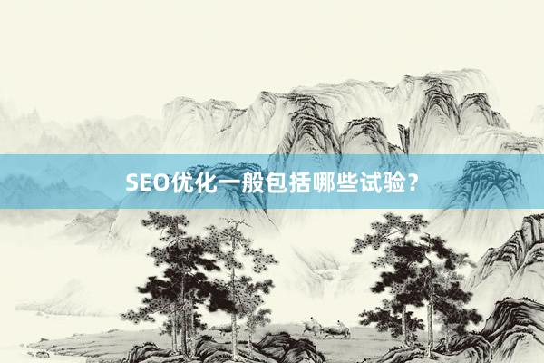 SEO优化一般包括哪些试验？