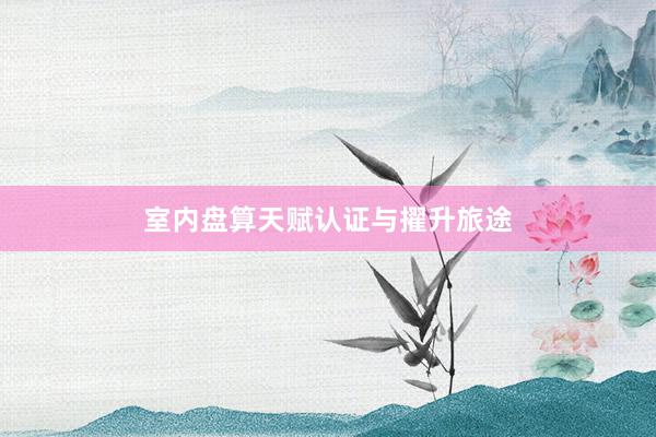 室内盘算天赋认证与擢升旅途